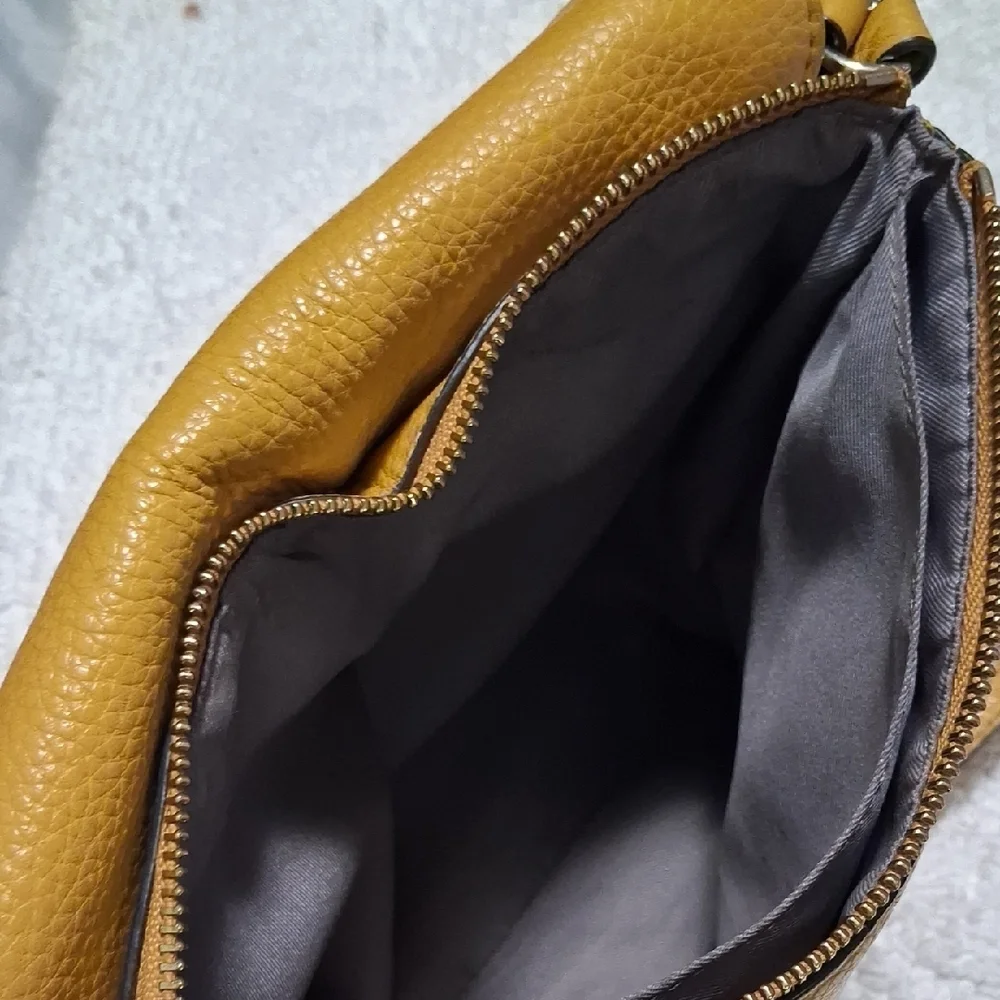 Vince Camuto Yellow Leather Crossbody Bag